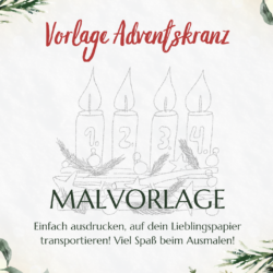 Malvorlage „Adventskranz“