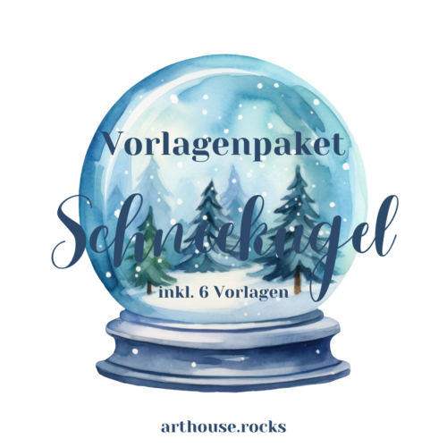 Vorlagenpaket "Schneekugel" mit 6 Motiven