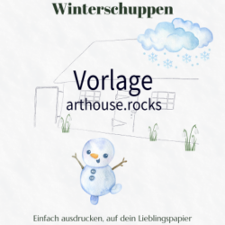 Malvorlage „Winterschuppen“