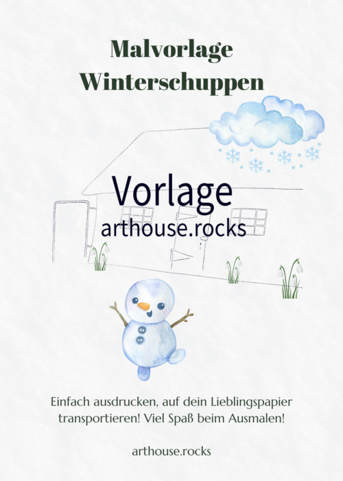 Malvorlage "Winterschuppen"