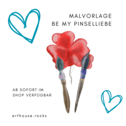 Malvorlage „be my Pinselliebe“
